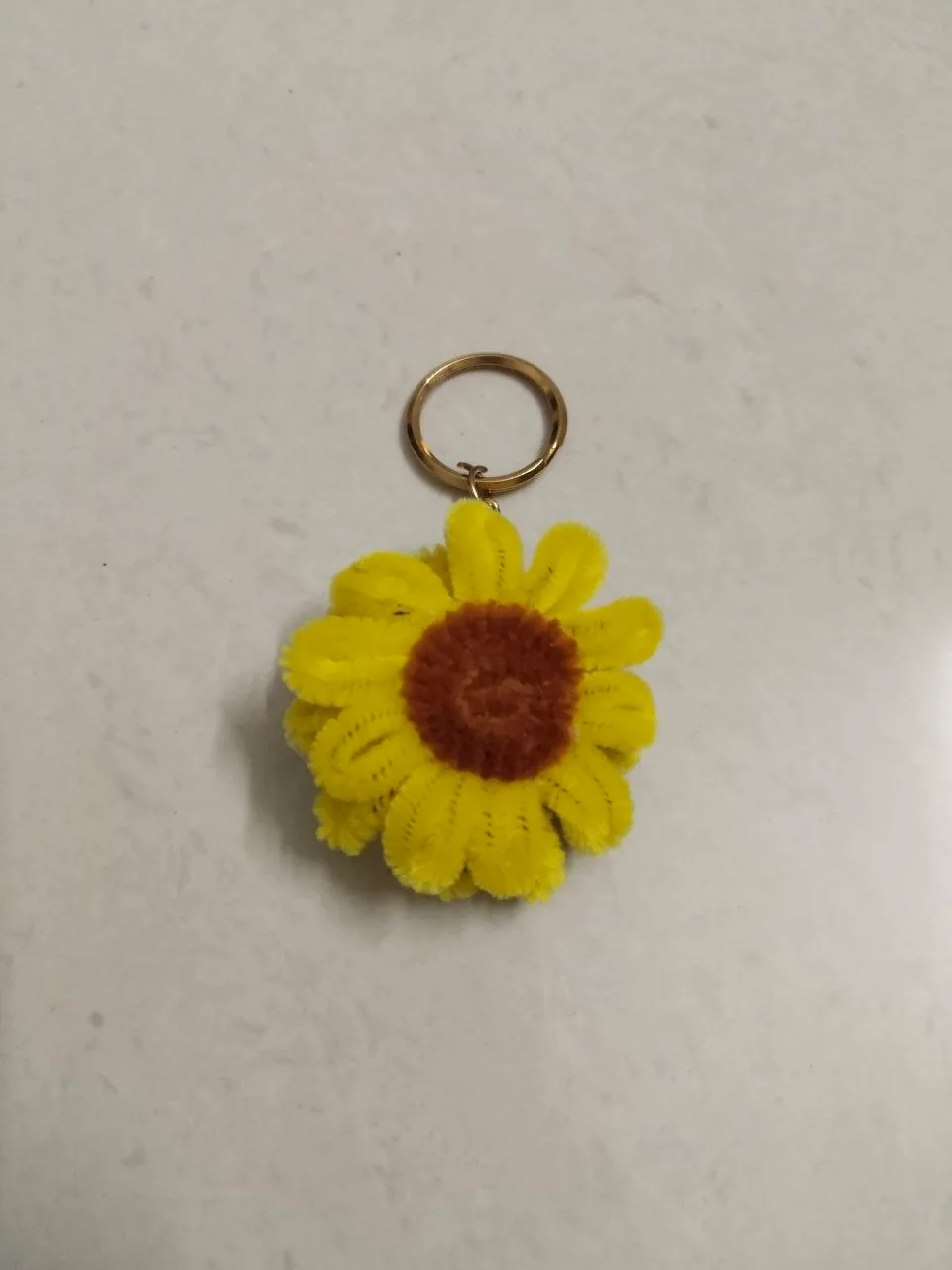 Sunflower handmade keychain
